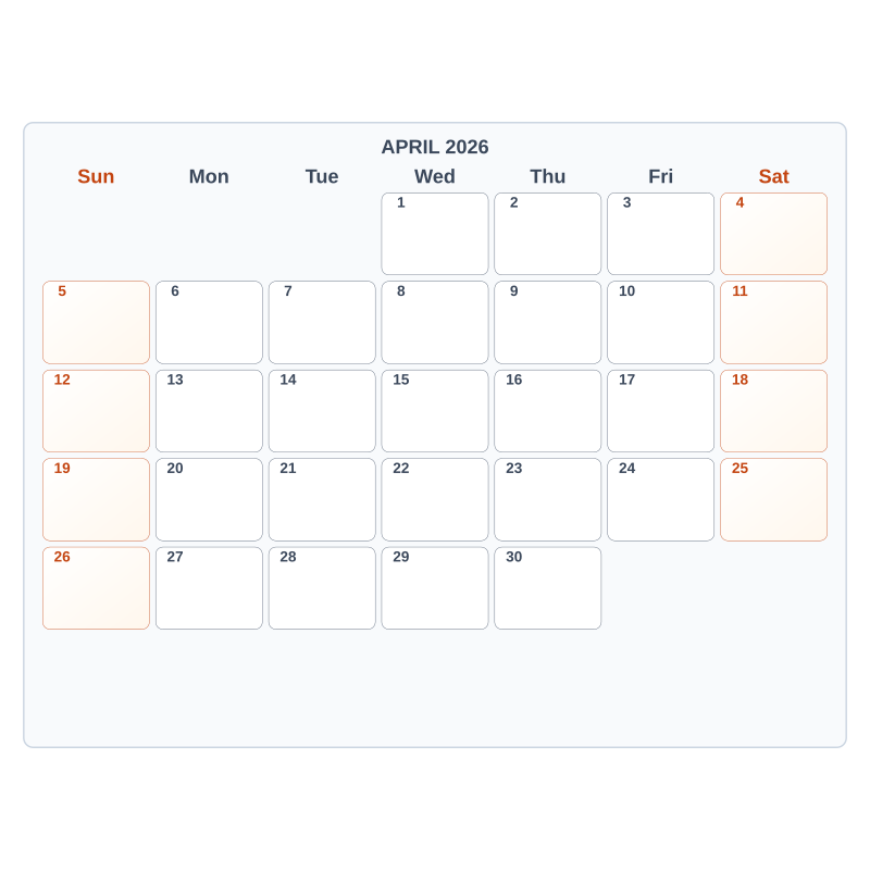 Calendar preview