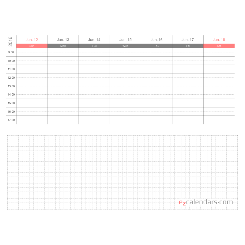 Weekly Appointment Calendar Template